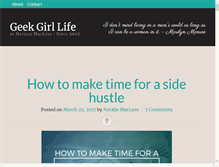 Tablet Screenshot of geekgirllife.com